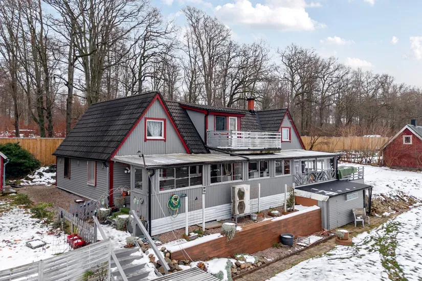 Vue aérienne - Spacious Villa with Large Garden in Hanaskog