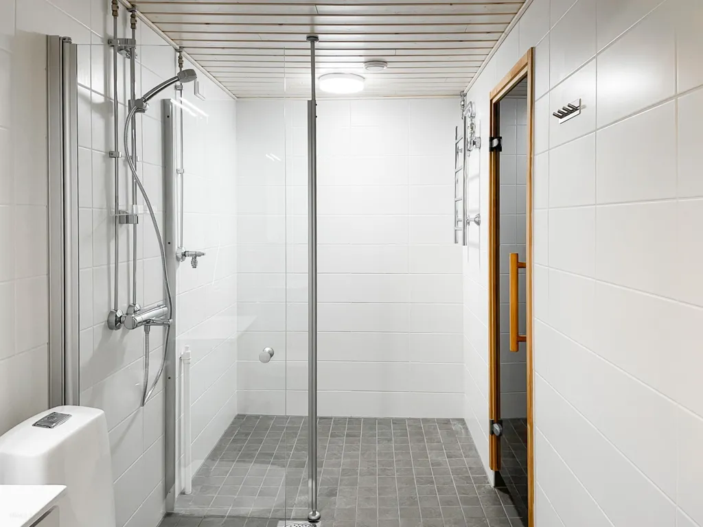 Bathrooms - Renovated Flat with Private Sauna in Sörnäinen