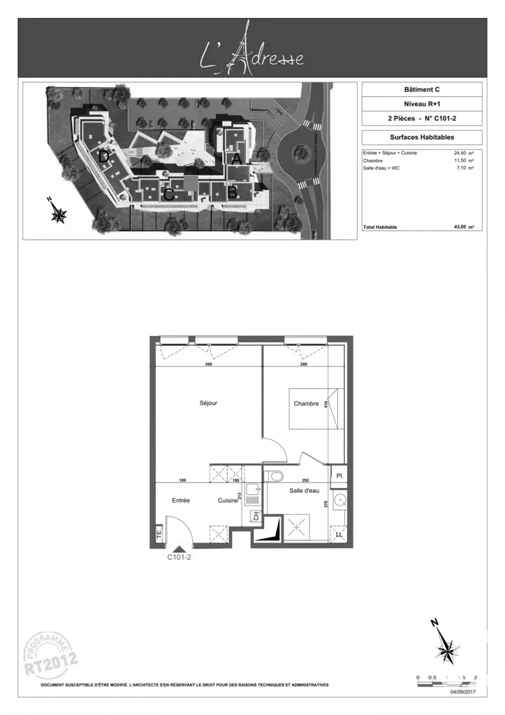 Plan - Appartement 2 Pièces avec Parking à Antony