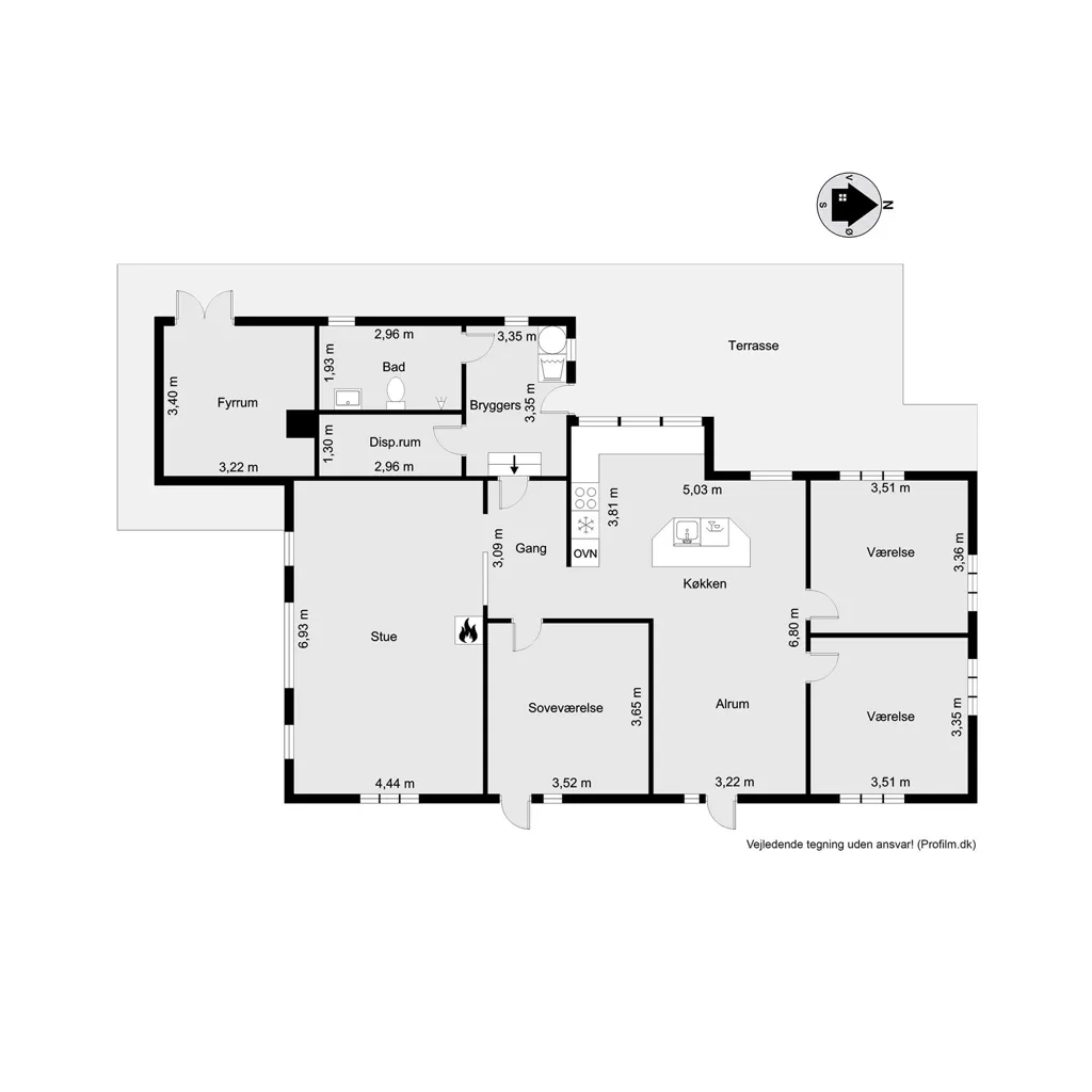 Plan - Historic Villa with Garden in Ødsted
