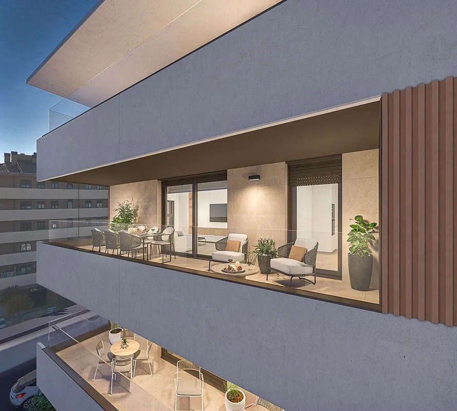 Balcony - New Flat with Elevator in Mutilva