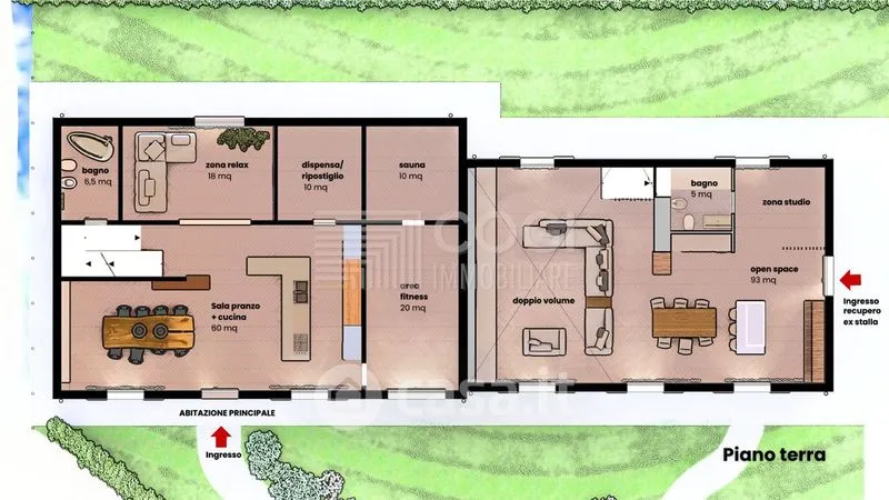 Plan - Rustic House with Garden in Sant'Agata sul Santerno
