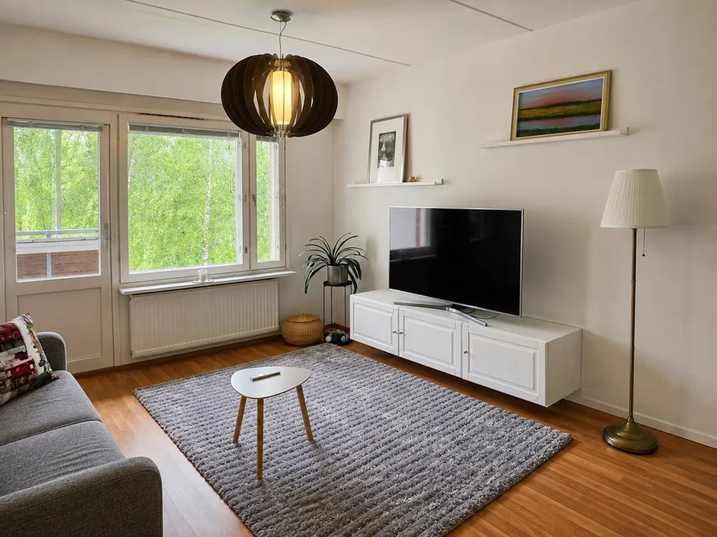 Séjour - Furnished Flat with Balcony in Oulu