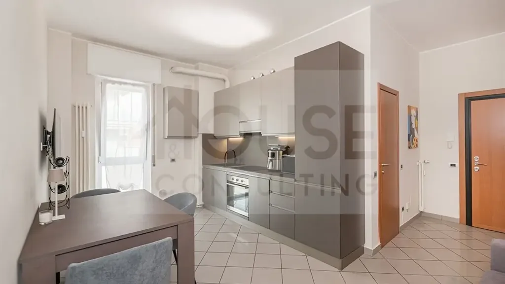 Living Room - Rearfacing Apartment with Balcony in Arcore