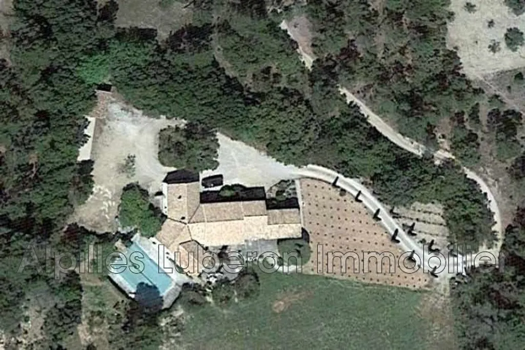 Vue aérienne - Villa Luxe avec Piscine à Eygalières