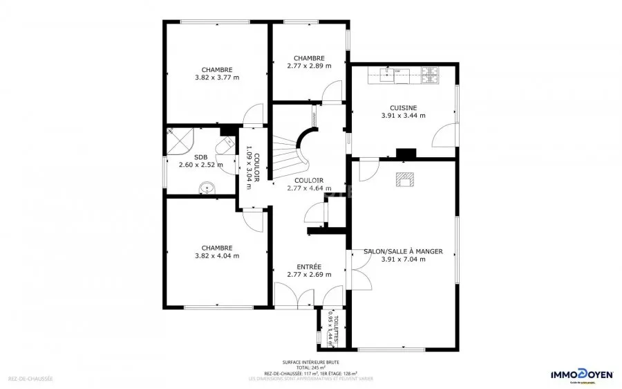 Plan - Maison avec Jardin et Cheminée à Halanzy