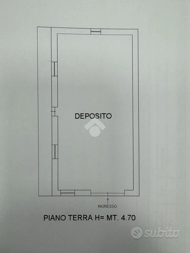 Planimetria - Warehouse for Renovation with Courtyard in Pozzilli