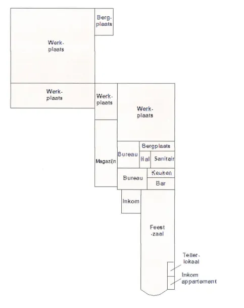 Plan - Bâtiment Commercial avec Appartement Loué à Wevelgem