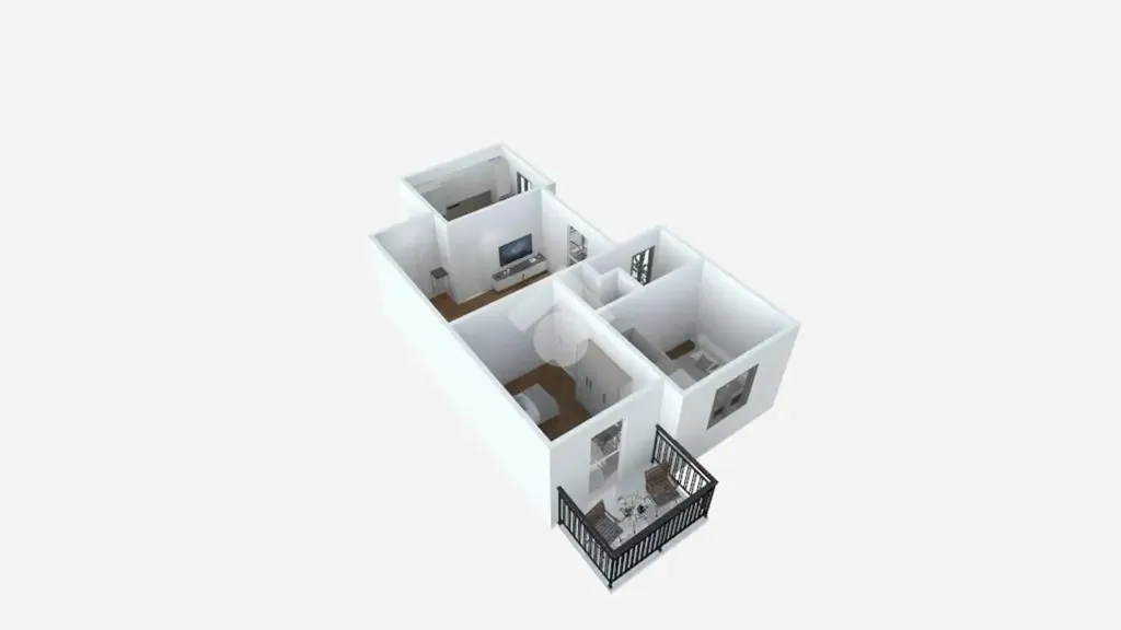 Plan - Bright Trilocale with Balcony in Roncadelle