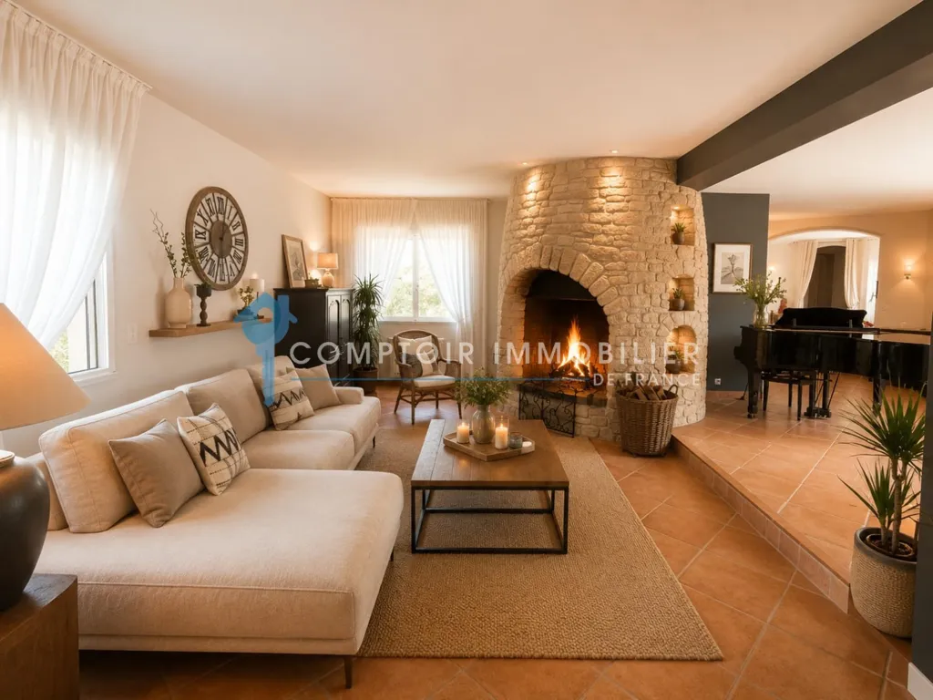 Living Room - Luxury House with Pool in Les Baux de Provence