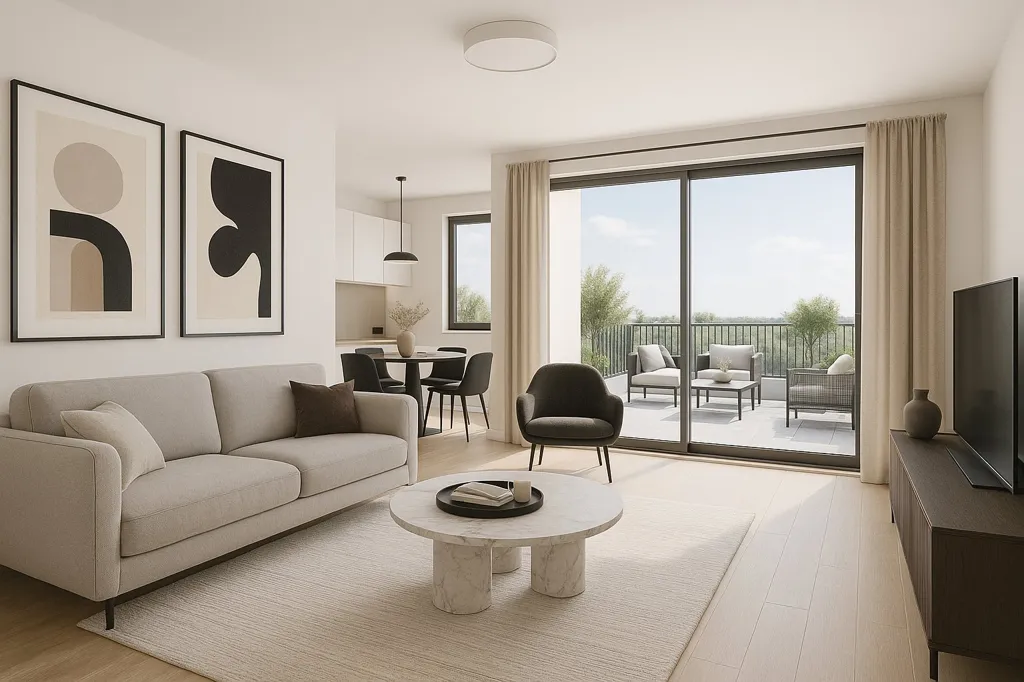 Soggiorno - 4-Piece Apartment with Parking in Gonesse Centre