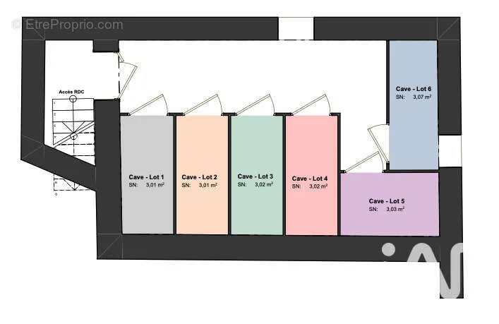 Plan - Appartement T3 Rénové à Vaulx-Milieu