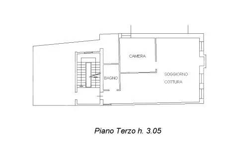 Planimetria - Historic Apartment with Brickwork in Padua