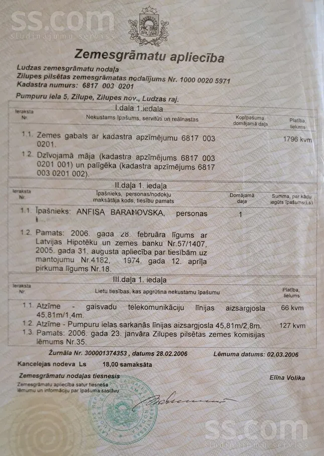 3-toaline maja asukohas Ludza un raj.