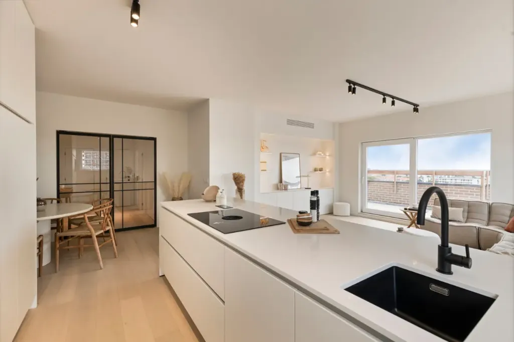 Köök - Luxury Apartment with Sea View in Ostend