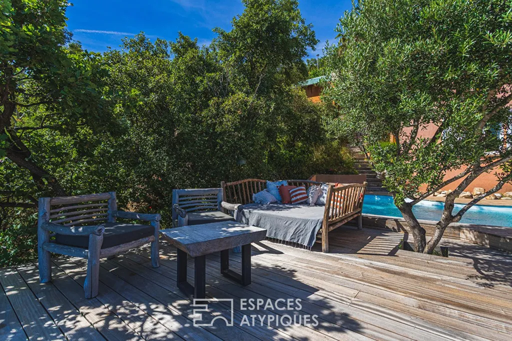 Terrass - Villa with Sea View and Pool in Hyères