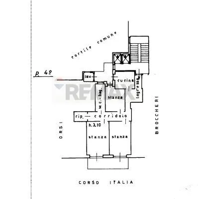 Planimetria - Apartment with Balcony in Corso Italia, Catania