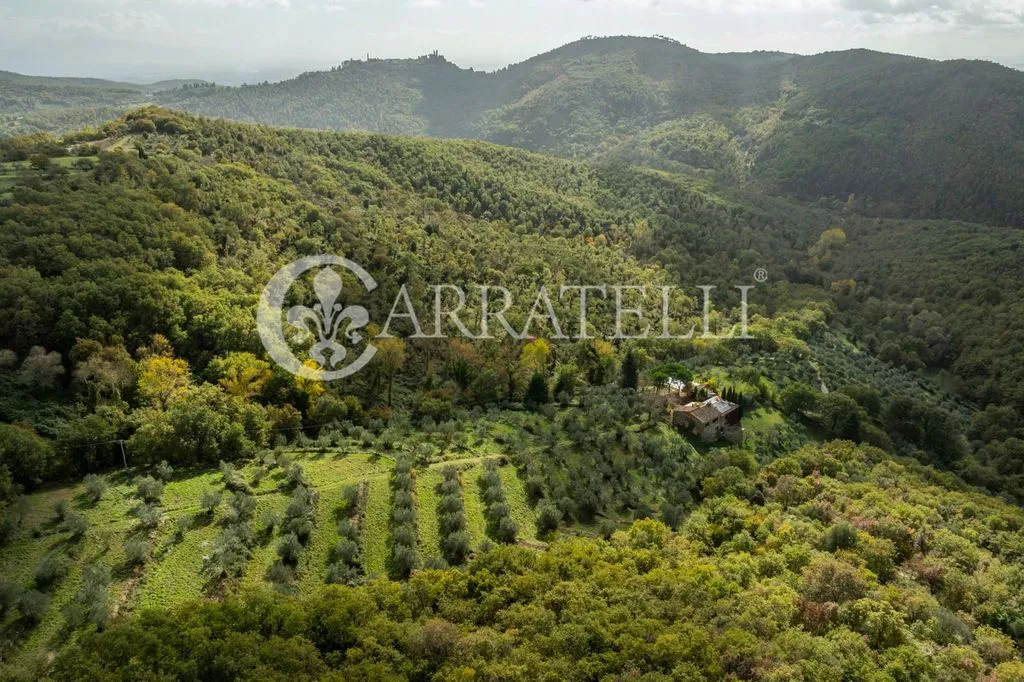 Vue aérienne - Luxury Villa with Panoramic Pool in Laterina