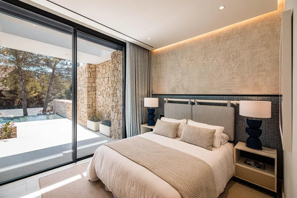 Bedrooms - Detached Villa with Golf Course Views in Santa Eulalia