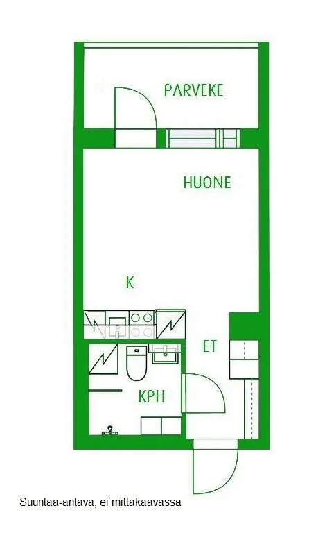 Planimetria - Efficient Balcony Flat in Vuores, Tampere