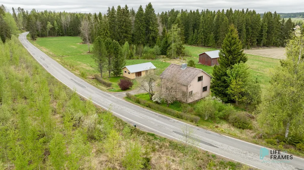 Vue aérienne - Detached House with Sauna on Large Plot in Sastamala