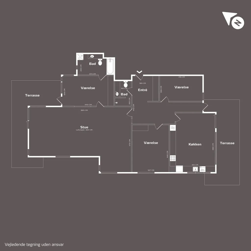 Plan - Functionalist Flat with Harbour View in Hellerup