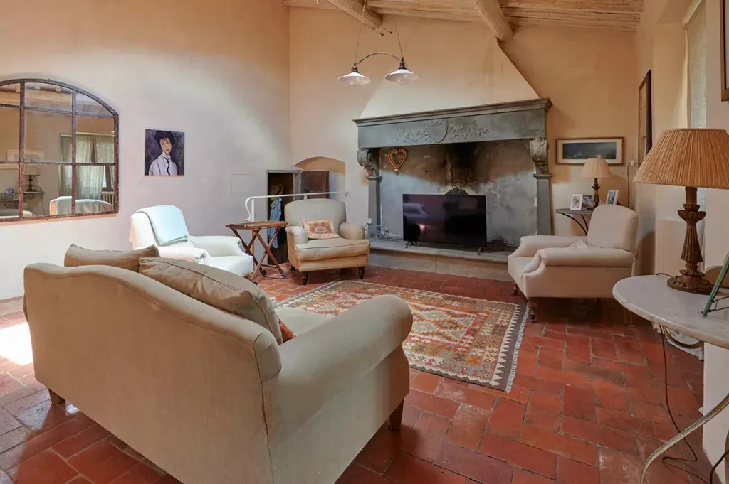 Soggiorno - Tuscan Stone Home with Pool near Greve