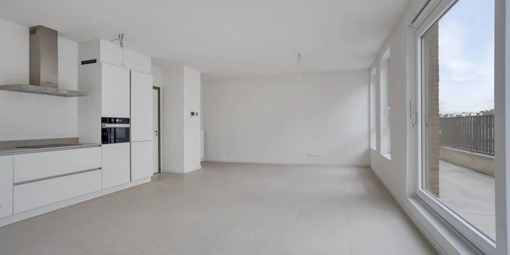 Cuisine - Appartement avec vue parc à Boom