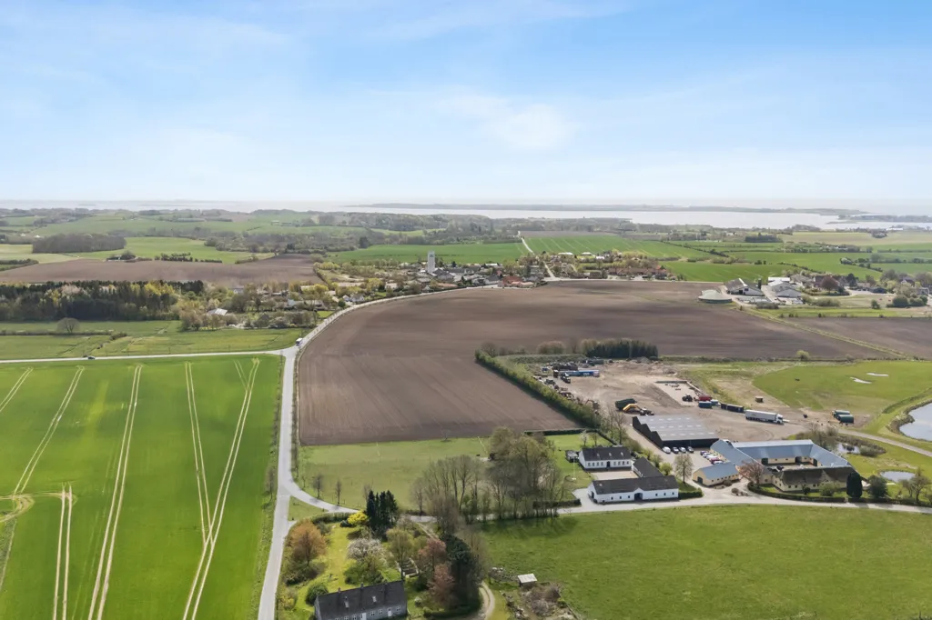 Aerial - Farmhouse with Equestrian Facilities in Haarby