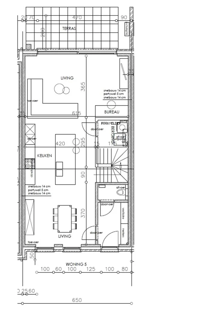 Plaan - Newly Built House with Terrace in Stekene