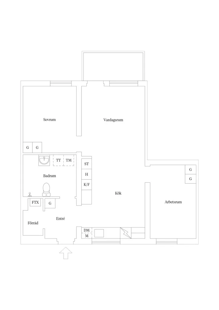 Plan - Modern Flat with Sunny Balcony in Stockholm