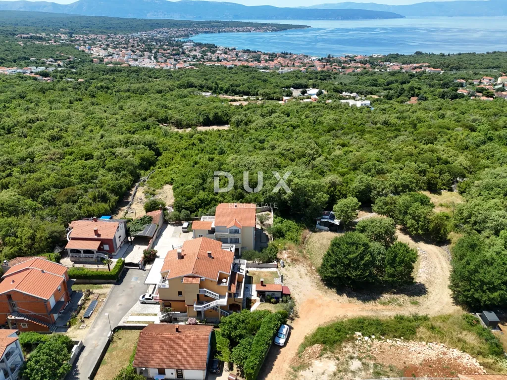 Õhuvaade - Buildable Plot with Sea View in Malinska, Krk