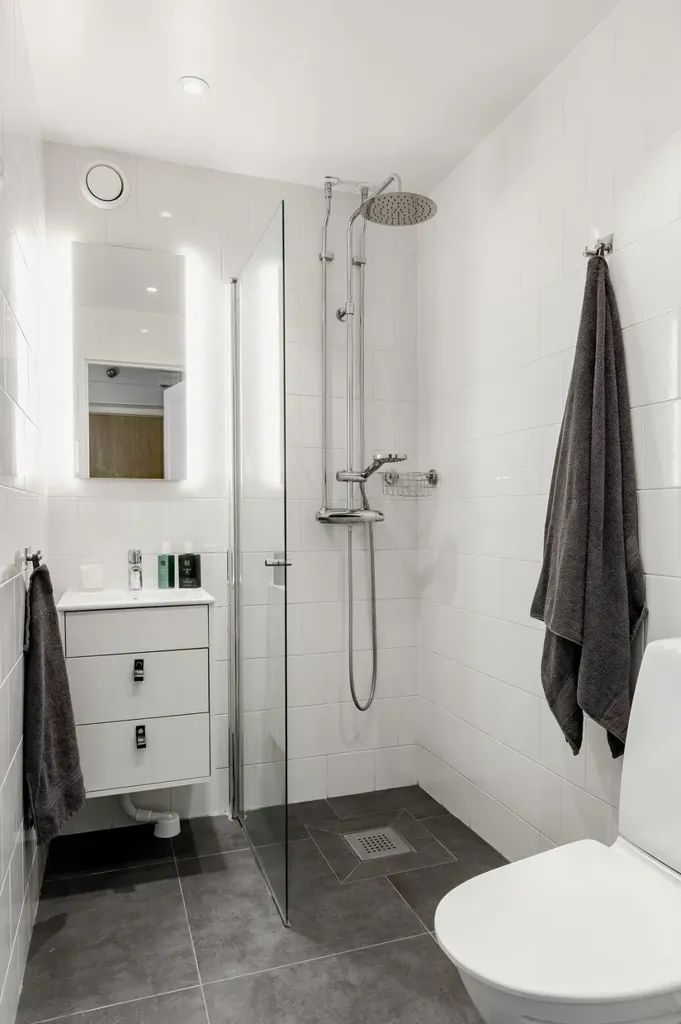 Bathrooms - Efficient Studio in Central Nyköping