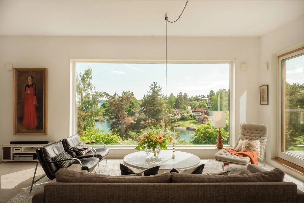 Soggiorno - Contemporary Villa with Sea View in Skogsö