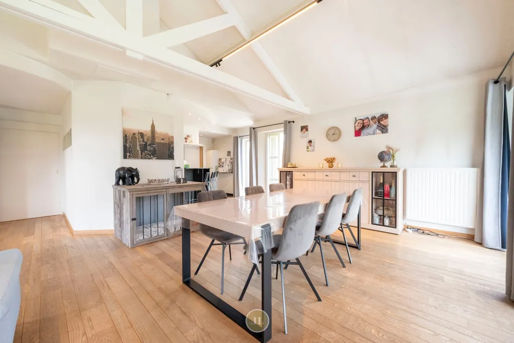 Dining Room - Villa with Office Space and Solar Panels in Menen