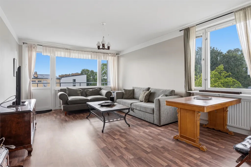 Séjour - Apartment with Balcony in Uppsala's Tunabackar