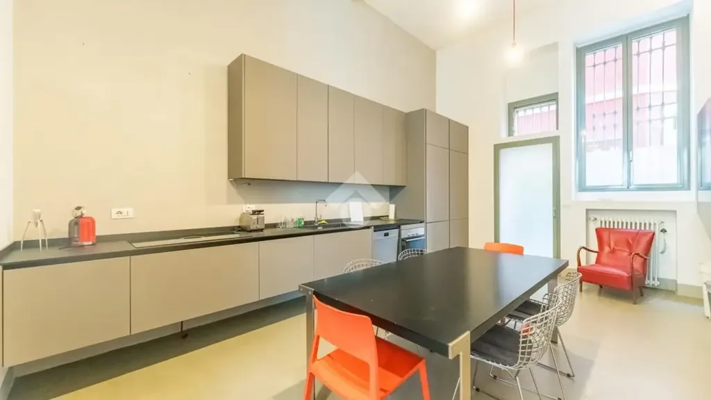 Cuisine - Charm Loft with Streetfront Windows in Milan