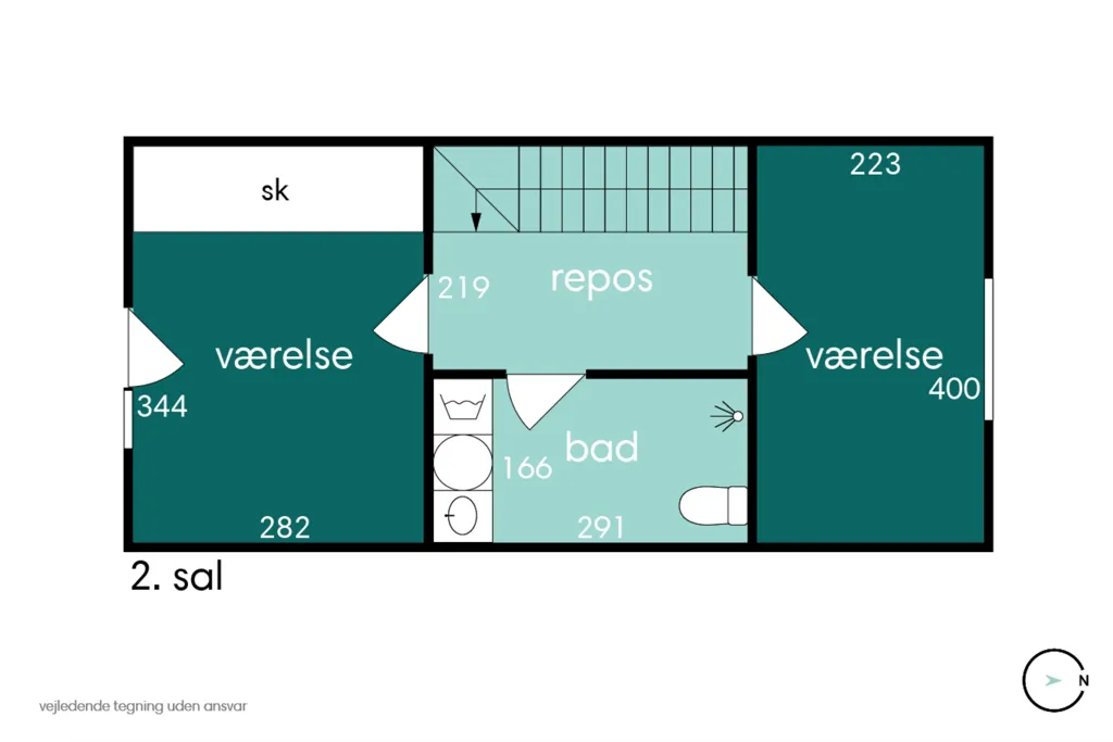 Planimetria - Modern Rowhouse with Garden in Ørestad