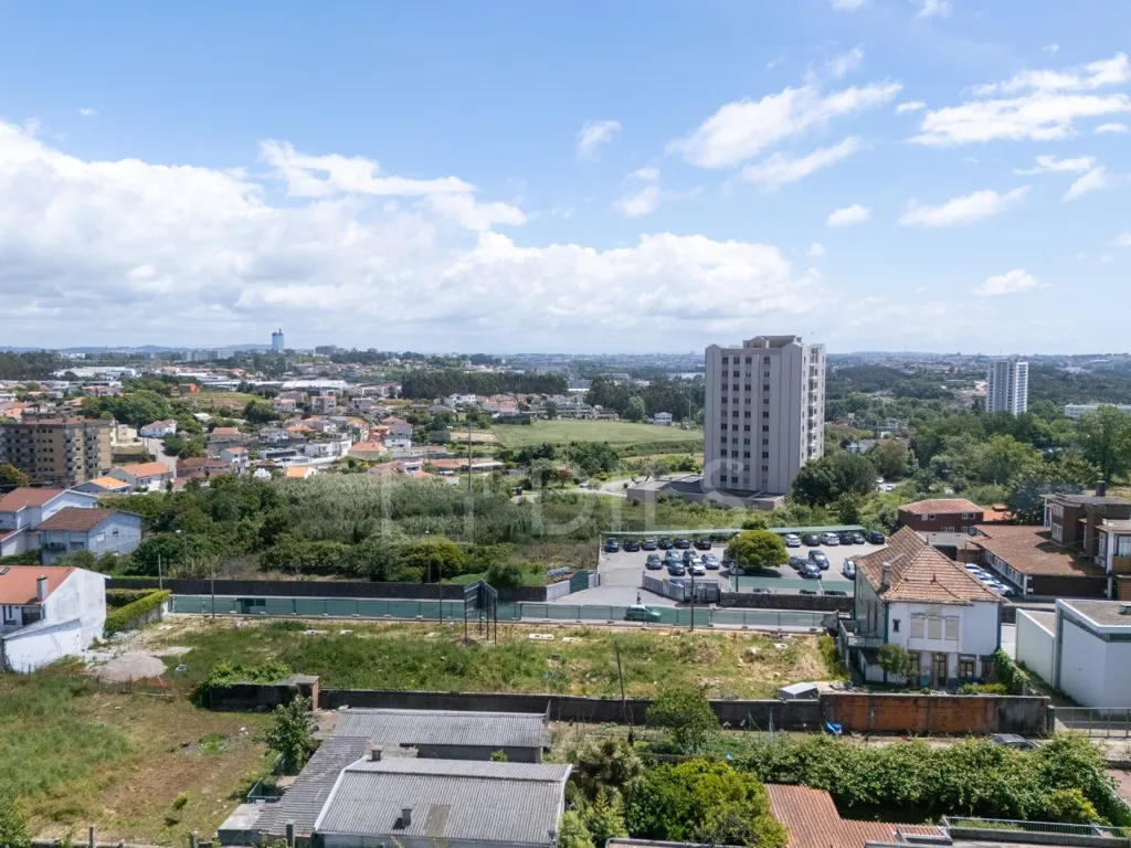 Vue aérienne - Plot for T3 House with Pool in Moreira da Maia