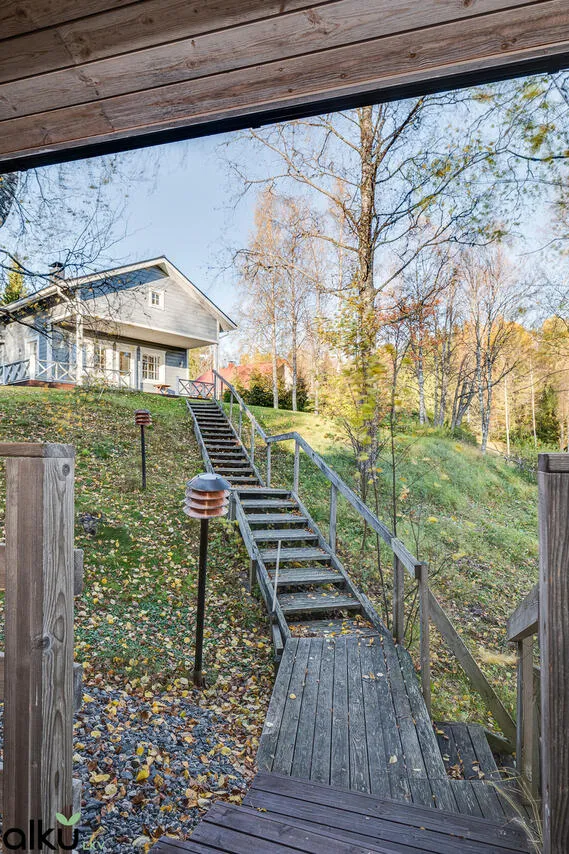 Terrasse - Cottage with River View and Sauna in Muhos