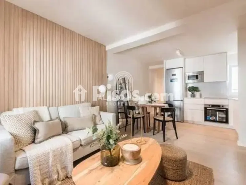 Living Room - Modern Flat with Balcony in Guindalera