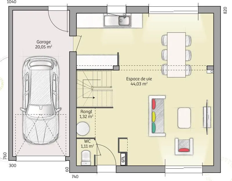 Plaan - New 6-Piece House with Garden in Mandeville