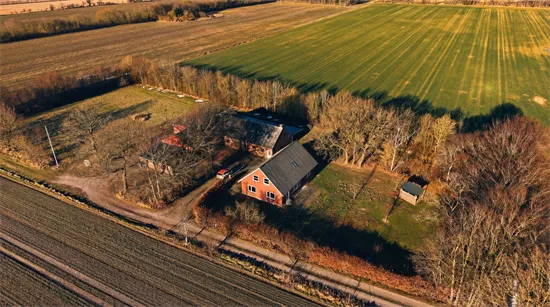 Vue aérienne - Villa with Large Garden in Ølgod