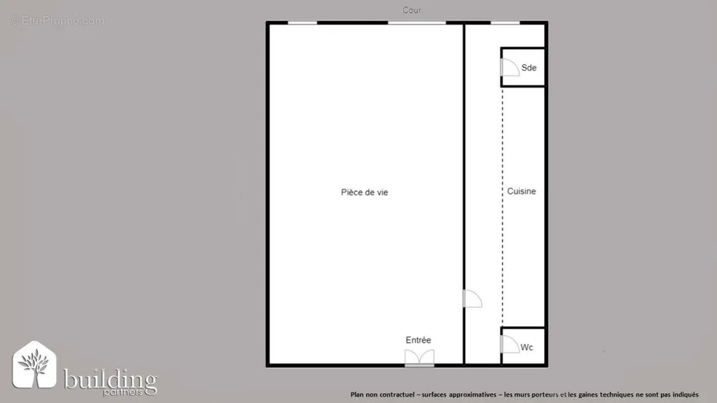 Plaan - Studio with Balcony in Paris 17e