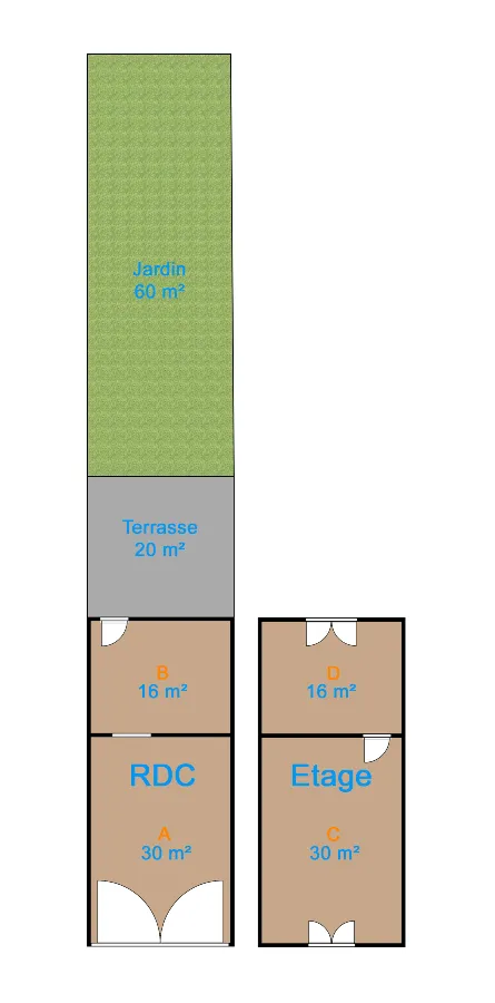 Plan - Remise à Aménager avec Jardin au Centre de Correns