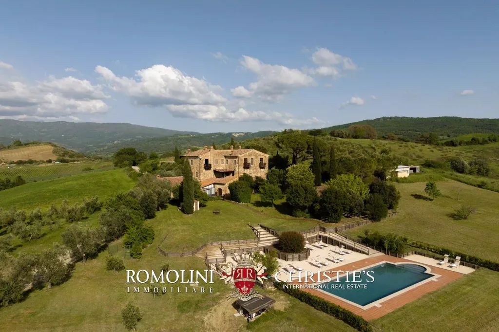 Vue aérienne - 17th-Century Villa with Pool in Maremma, Tuscany