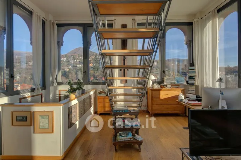 Living Room - Rear-Converted Attico with Balcony in Verbania