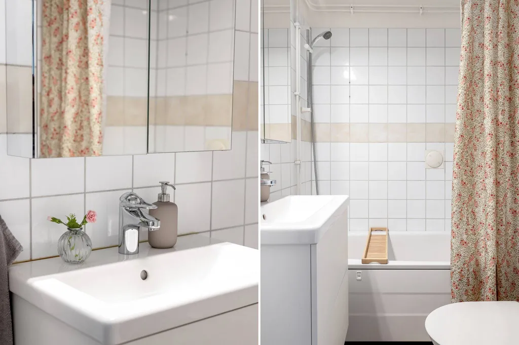 Salles de bain - Charming One-Bedroom Flat with Balcony in Uppsala