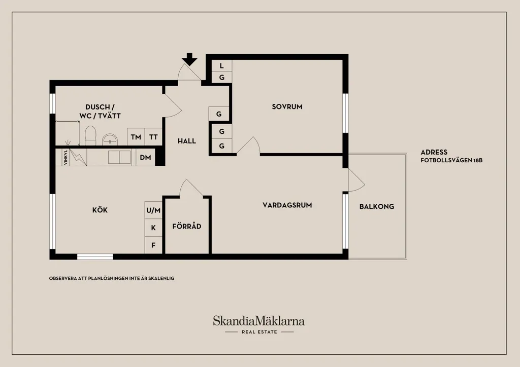 Plaan - Modern Flat with Balcony in Brandholmen