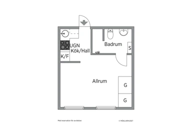 Plaan - Efficient Flat with Loft Potential in Blackeberg